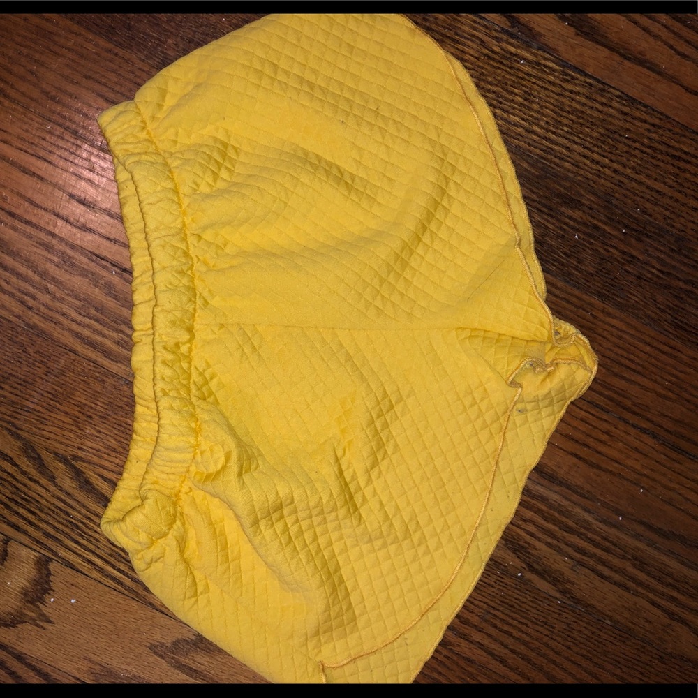 Bright yellow shorts